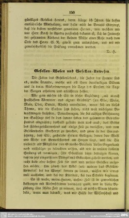 Gesellen-Wesen und Gesellen-Unwesen