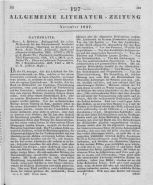 Koppe, K. F. A.: Anfangsgründe der reinen Mathematik. Essen: Bädeker 1837