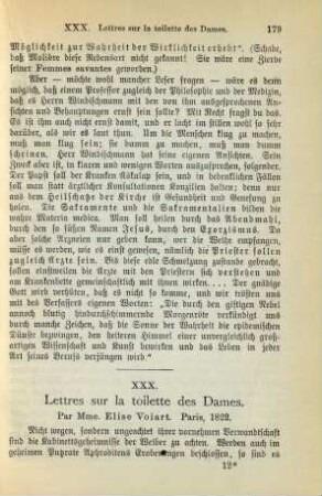 XXX. Lettres sur la toilette des Dames