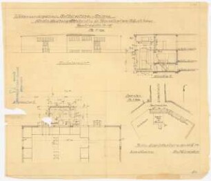 Siedlung Attilahöhe, Berlin-Tempelhof: Tankredstraße 11-15: Wasseraufb., Aufriss, Grundriss, Schnitt