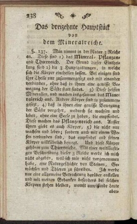 Das dreizehnte Hauptstück von dem Mineralreiche.