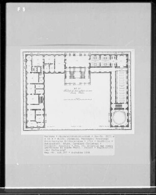 Prodromus Architecturae Goldmannianae — Tab. IV: Grundriß des obern geschosses zu einem Füstl. Palast