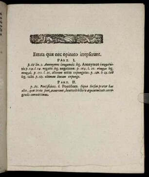 Errata quæ nec opinato irrepserunt.