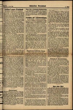 Zweite Ausgabe vom Mittwoch, den 12. Juli 1939.