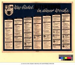 Originaltitel: Was bietet Altenburg in dieser Woche 4. Dezember bis 10. Dezember 1950