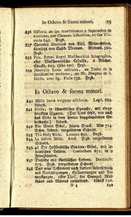 In Octavo & forma minori.