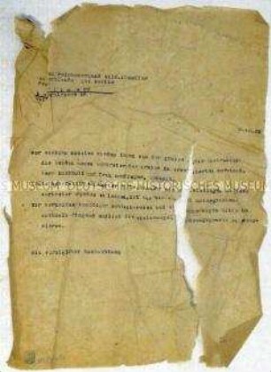 Durchschlag eines Schreibens der Künstlervereinigung "Die Abstrakten" an den Reichsverband bildender Künstler Deutschlands betreffend eine Einladung der Vertreter der "Abstrakten" - Sachkonvolut