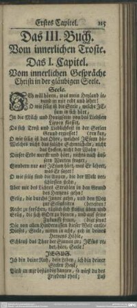 Das III. Buch. Vom innerlichen Troste