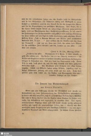 Die Frauen der Biedermeierzeit
