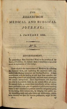 Edinburgh medical and surgical journal. 1805