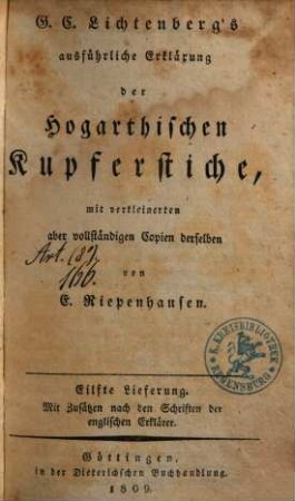 G.C. Lichtenberg's ausführliche Erklärung der Hogarthischen Kupferstiche, 11