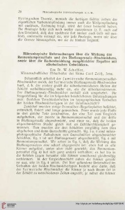 21: Mikroskopische Untersuchungen über die Wirkung des Ammoniumpersulfats und des Blutlaugensalz-Abschwächers, sowie über die Nachentwicklung ausgebleichter Negative mit alkoholischen Entwicklern