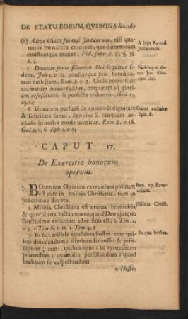 Caput 17. De Exercitio bonorum operum.