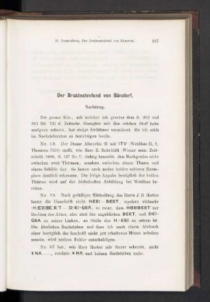 Der Brakteatenfund von Bünstorf