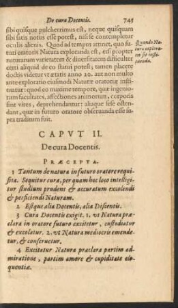 Caput II. De cura Docentis.