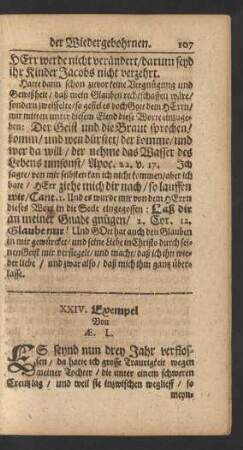 XXIV. Exempel. Von AE. L.