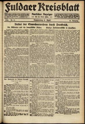 Ausgabe vom Donnerstag, den 08. April 1920.