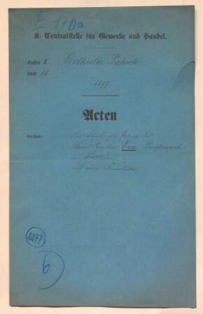 Patent des Thure Gustav Een, Leutnant in Stockholm, auf eine Feuerleiter
