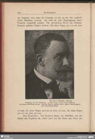 [Porträt eines Mannes im Profil mit markantem Schnauzer]