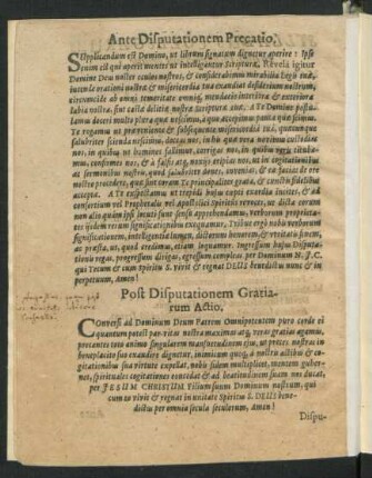 Post Disputationem Gratiarum Actio.