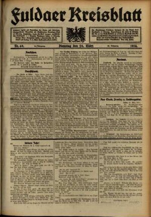 Ausgabe vom Dienstag, den 24. März 1914.