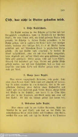 Obst, das nicht in Butter gebacken wird
