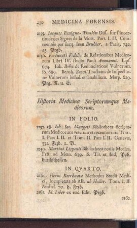 Historia Medicinae Scriptorumque Medicorum