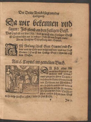 Der Dritte Artickel sagt von der Heiligung.