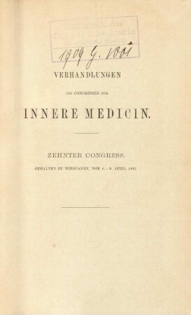 10: Wiesbaden, 6. - 9. April 1891