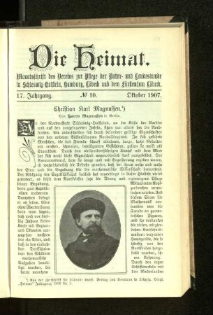 17. Jahrgang. No. 10. Oktober 1907.