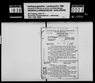 Schrag, Dr. Otto in Bruchsal Bewerber: Eduard Schultz in Leipzig Lagerbuch-Nr. 111/1 Bruchsal