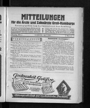 Jahrgang 1925, Hamburg, den 3. Mai, Nummer 18