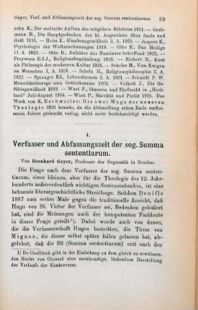 89-107 Verfasser und Abfassungszeit der sog. Summa sententiarum