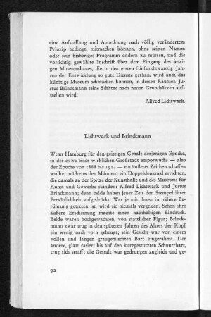 Lichtwark und Brinckmann