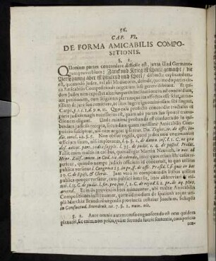 Cap. VI. De Forma Amicabilis Compositionis.