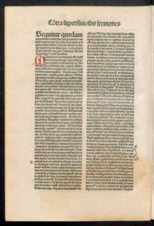 Sequitur quedam argumentatio adversus eos qui publice volunt dogmatizare seu praedicare populo ...