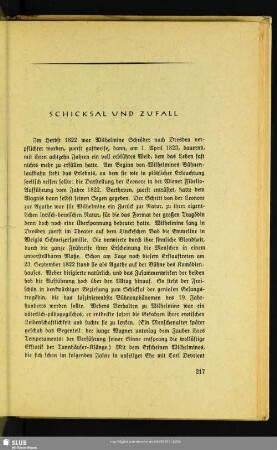 Schicksal Und Zufall