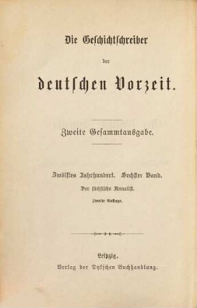 Der sächsische Annalist