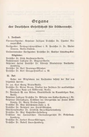 Organe der Deutschen Gesellschaft für Völkerrecht