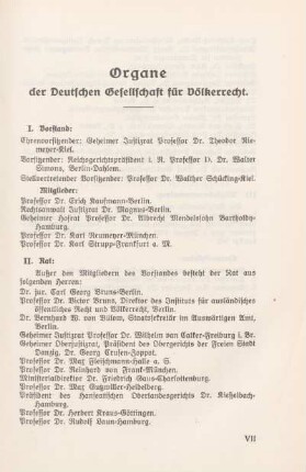 Organe der Deutschen Gesellschaft für Völkerrecht