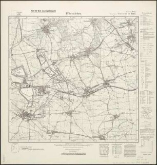 Meßtischblatt 2097, neue Nr. 3832 : Hötensleben, 1934 : Hötensleben. - Hrsg. 1902, bericht. 1927, letzte Nachtr. 1934. - 1:25000. - [Berlin]: Reichsamt für Landesaufnahme, 1934. - 1 Kt.