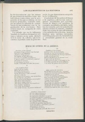 Himno de guerra de la América. [Poesía]