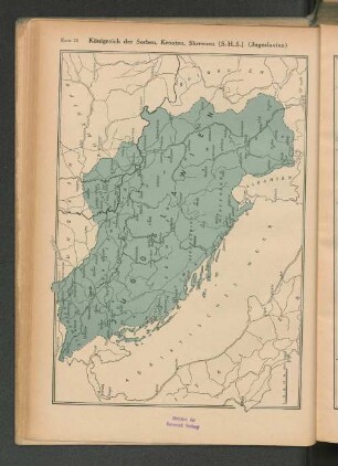 Karte 28. Königreich der Serben, Kroaten, Slovenen [S. H. S.] (Jugoslavien)
