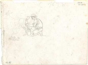 Neureuther, Gottfried von; Zeichnungen - Genreszene (Studie)