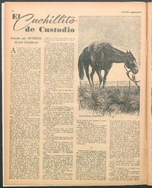 El cuchillito de custodio : Cuento por Eugenio Julio Iglesias