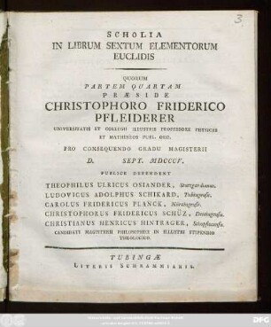 Ps. 4: Scholia In Librum Sextum Elementorum Euclidis : Quorum Partem ...