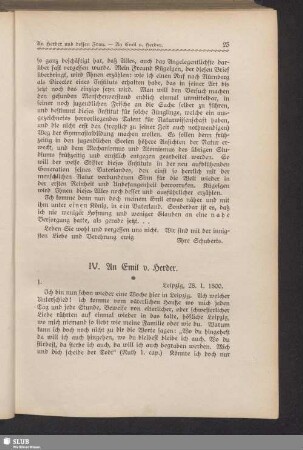 IV. An Emil v. Herder