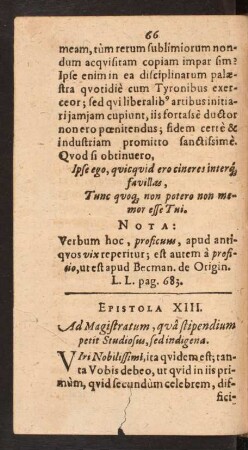 Epistola XIII.