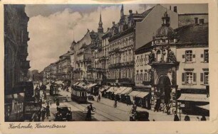 Postkartenalbum. "Karlsruhe - Kaiserstrasse". Kaiserstraße mit Kaiserpassage