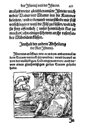 Innhalt der andern Abtheilung der Red Ismenij.